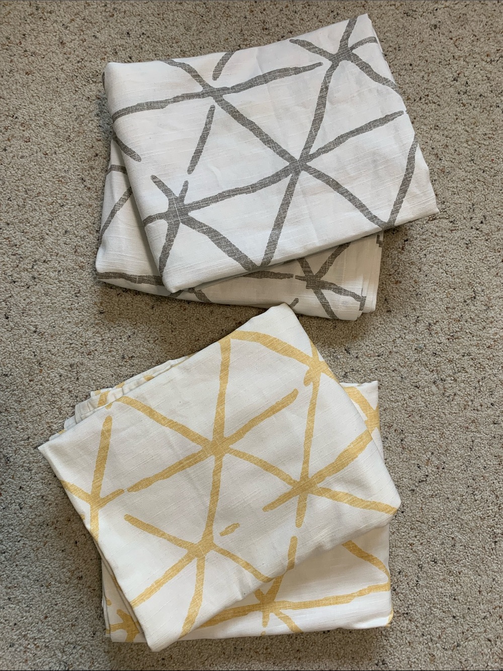 Set of Geometric Pattern Curtains